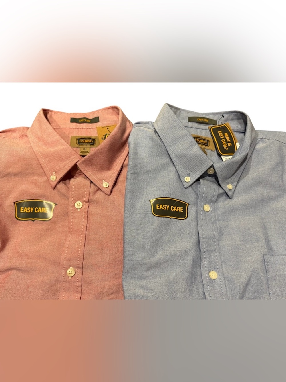Foundry Supply Co Mens Red Blue Short Sleeve Button Down Shirt Size XLT NEW